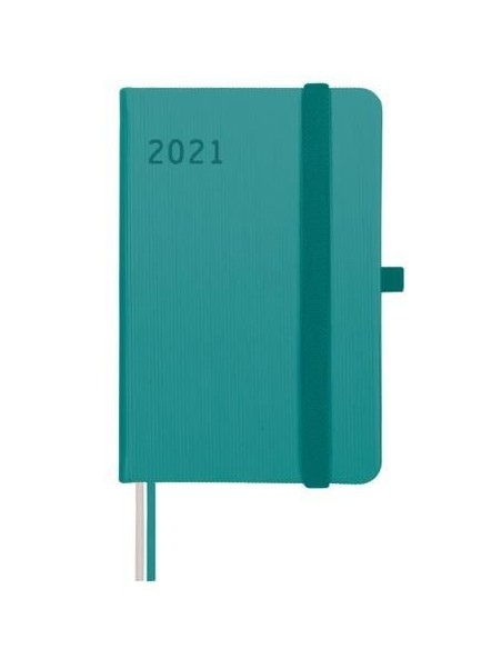 Agenda 2021 Día Página Mínimal Textura M2 turquesa