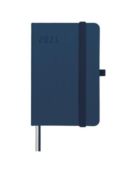 Agenda 2021 Día Página Mínimal Textura M2 azul