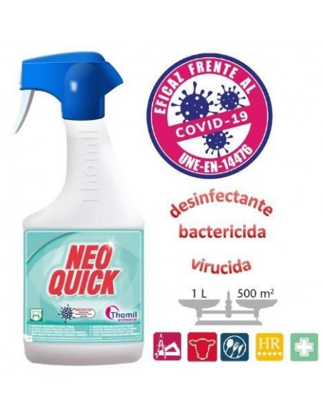 Neoquick - Limpiador Desinfectante hidroalcohólico bactericida y virucida