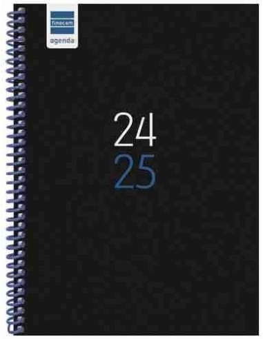 Agenda escolar Finocam Diva 1/4 SVH 24-25 negro