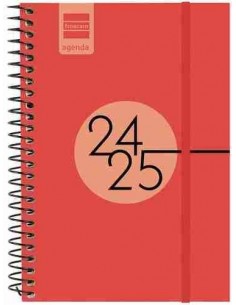 Agenda escolar Finocam Espir Label E8 SVH 24-25 rojo