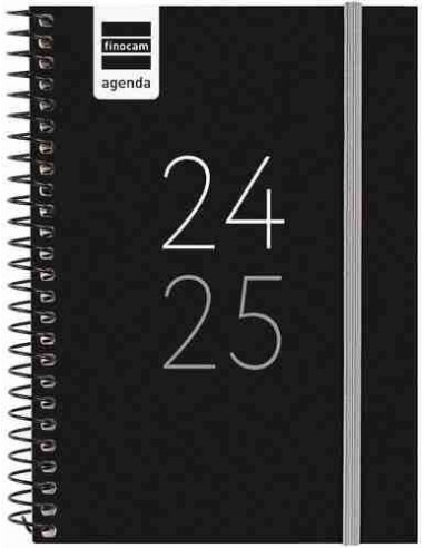 Agenda escolar Finocam secundaria negro 1/8 SVH 24-25