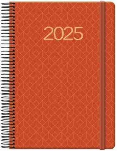 Agenda Día Página Newport Espiral 14x20 Teja 2025