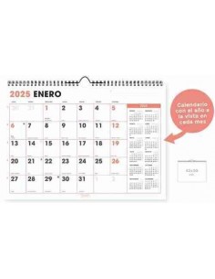 Calendario pared 2025 Office  42 x 30 cm.