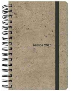 Agenda Semana Vista  Espiral 2025 tapa sintética flexible 16 x 23