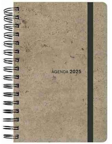 Agenda Semana Vista  Espiral 2025 tapa sintética flexible 16 x 23