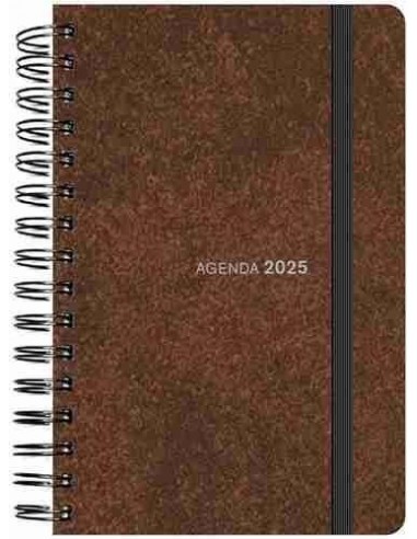 Agenda Semana Vista  Espiral 2025 tapa sintética flexible 16 x 23