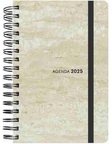 Agenda Semana Vista  Espiral 2025 tapa sintética flexible 16 x 23
