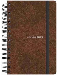 Agenda Semana Vista  Espiral 2025 tapa sintética flexible 13