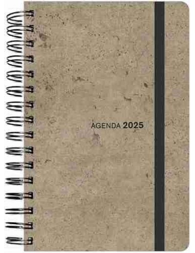 Agenda Día Página Espiral 2025 tapa sintética flexible 13