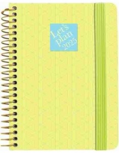 Agenda 25 D/P A6 GEOMETRICO Pistacho