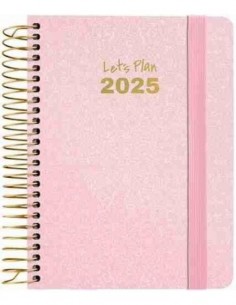 Agenda 25 D/P A6 METALLIC rosa pastel