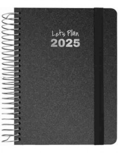 Agenda 25 D/P A6 METALLIC negro