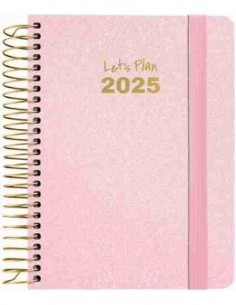 Agenda 25 S/V A6 METALLIC rosa pastel