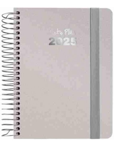 Agenda 25 S/V A6 METALLIC plata