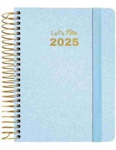 Agenda 25 S/V A6 METALLIC azul pastel