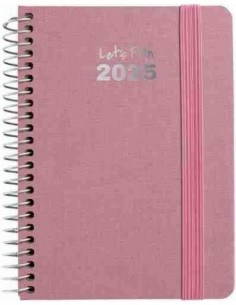 Agenda 25 D/P A6 FANCY rosa pastel