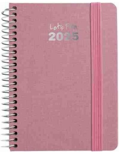 Agenda 25 S/V A6 FANCY rosa pastel