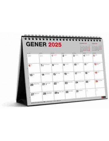Calendario sobremesa para escribir Basic A5 Catalán 2025