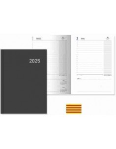 Agenda Día Página Roma 15 x 21 negro Catalán 2025