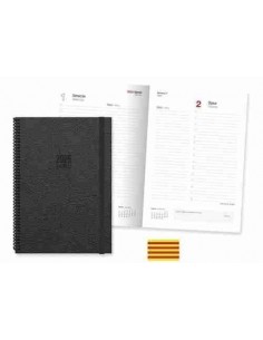 Agenda Día Página Tokio 17 x 24 negro Catalán 2025