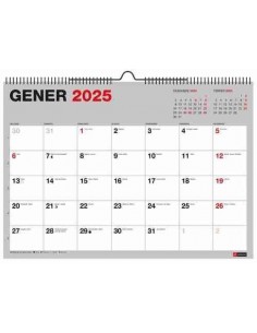 Calendario de pared con espacio para escribir A3 gris Catalán 2025