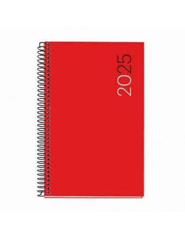 Agenda Día Página polipropileno Espiral activa City 117 x 182 rojo 2025