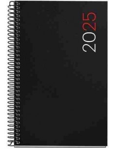 Agenda Semana Vista horizontal polipropileno Espiral activa City 117 x 182 negro Catalán 2025