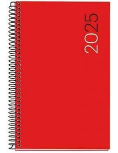 Agenda Semana Vista polipropileno Espiral activa City 117 x 182 rojo Catalán 2025