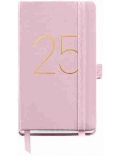 Agenda Semana Vista rígida cosida Passport Chester 90 x 140 rosa Catalán 2025