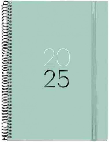 Agenda Día Página Espiral Plus cartón 1565 x 213 Calm Aqua 2025