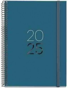 Agenda Semana Vista Espiral Plus cartón 155 x 213 Calm Ocean Catalán 2025