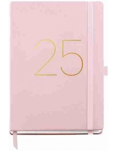 Agenda Día Página rígida cosida Plus Chester 155 x 213 rosa Catalán 2025