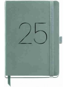 Agenda Día Página rígida cosida Plus Chester 155 x 213 verde 2025