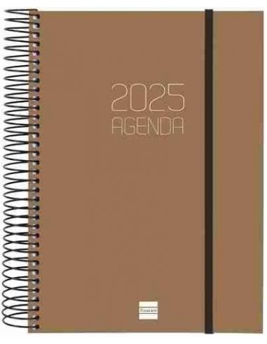 Agenda Día Página Opaque E10 Marrón 2025