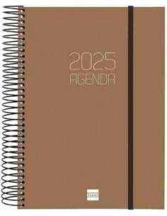Agenda Día Página Opaque E10 Marrón Catalán 2025