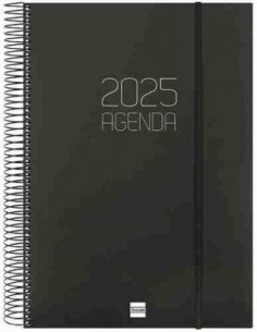 Agenda Día Página Opaque E40 Negro 2025