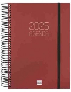 Agenda Día Página Opaque E10 Burdeos+ 2025