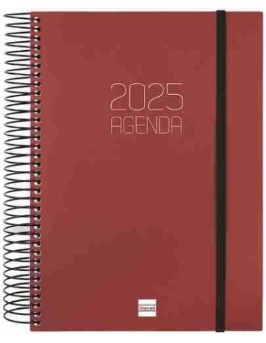 Agenda Día Página Opaque E10 Burdeos+ 2025