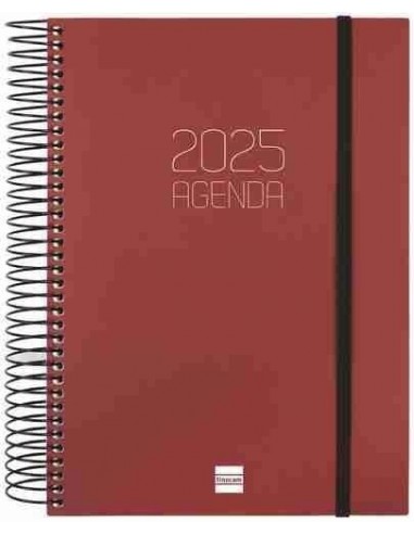 Agenda Día Página Opaque E10 Burdeos Catalán 2025