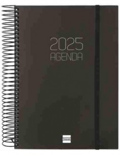 Agenda Día Página Opaque E10 Negro 2025