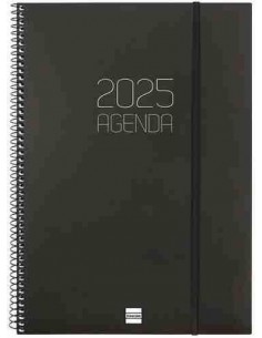 Agenda Semana Vista Opaque E40 Negro Catalán 2025
