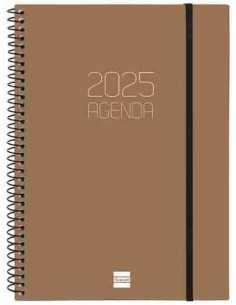 Agenda Semana Vista Opaque E10 Marrón 2025