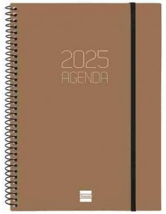 Agenda Semana Vista Opaque E10 Marrón Catalán 2025