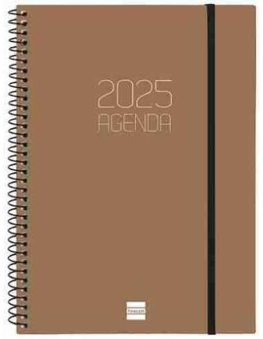 Agenda Semana Vista Opaque E10 Marrón Catalán 2025
