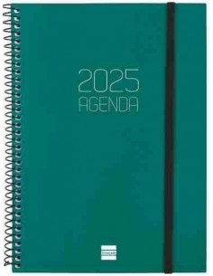 Agenda Semana Vista Opaque E10 Verde Catalán 2025