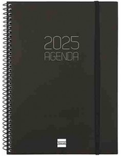 Agenda Semana Vista Opaque E10 Negro 2025