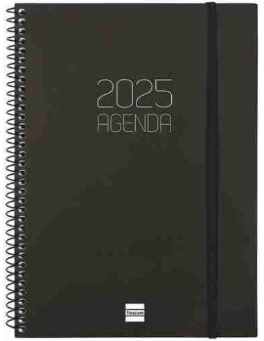 Agenda Semana Vista Opaque E10 Negro 2025