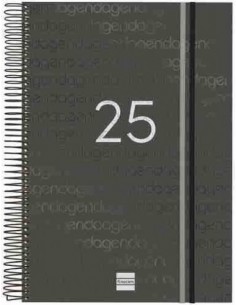 Agenda Día Página Year E40 Negro Catalán 2025
