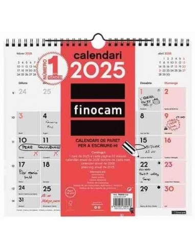 Calendario de pared para escribir 26
